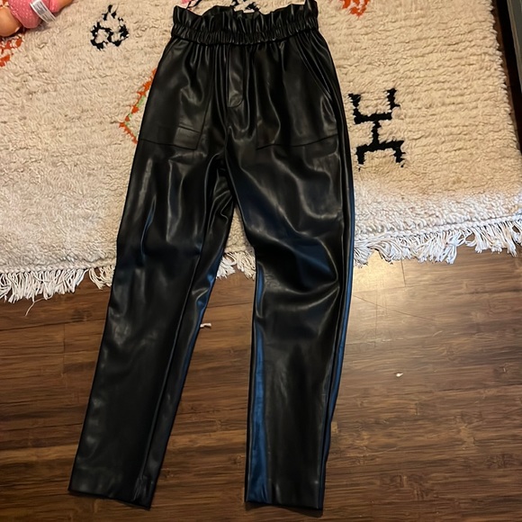 Suncoo Paris Faux Leather Joggers - Picture 1 of 3